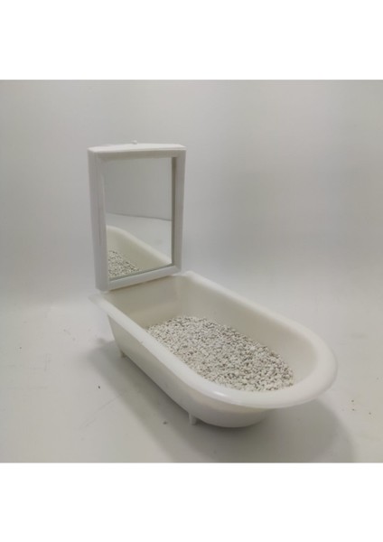 Hamster Tuvalet Kabı + 500 gr Tuvalet Kumu Seti Beyaz fiyatları