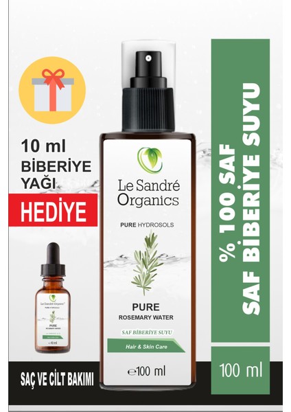 Biberiye Suyu Güçlendirici Saç Toniği %100 Doğal ve Saf 100 ml