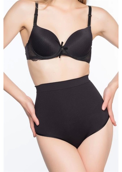 Siyah Emay 2054 Masajlı String Korse