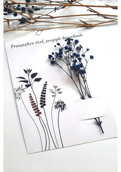 20'li Buğday Başağı Çiçek Kartı - Tebrik Kartı - Toka Kartı - Özel Kesim Kuşe Kart - (Çiçeksiz) modelleri