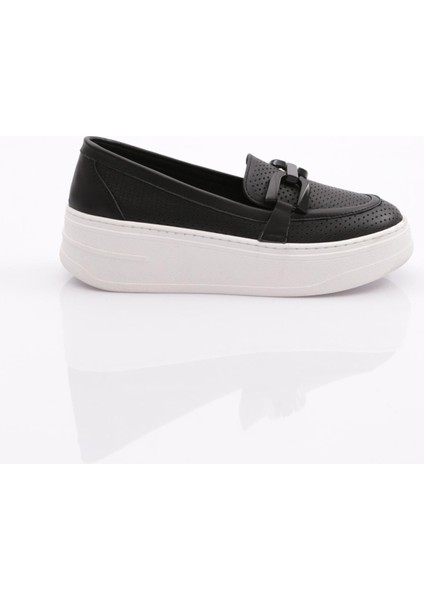 480 Kadin Metal Tokali Loafer Ayakkabi