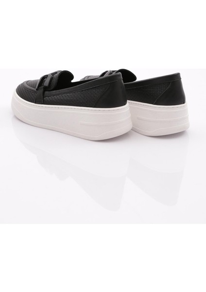 480 Kadin Metal Tokali Loafer Ayakkabi