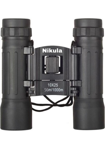 Nikula 10X25 Av Dürbünü -56M/1000M - Kauçuk Kaplama Siyah ( Lisinya )