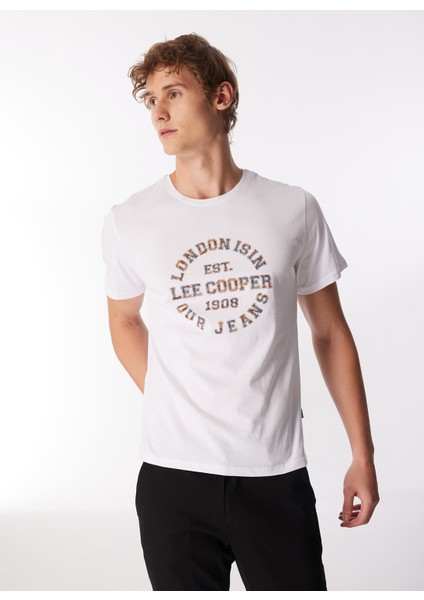 Bisiklet Yaka Beyaz Erkek T-Shirt 232 Lcm 242023 Camo Beyaz modelleri