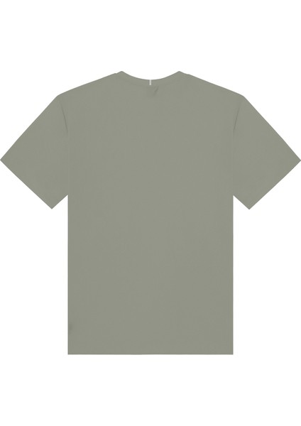 Bisiklet Yaka Düz Haki Erkek T-Shirt Greg Deıva