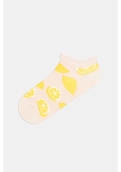 Juicy Lemon Pembe 3lü Patik Çorap modelleri