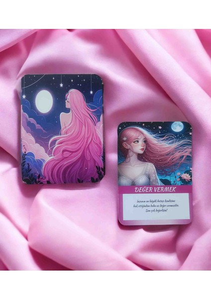 Pembe Saçlı Kız'dan Evrenden Mesajlar Oracle Tarot Kartları