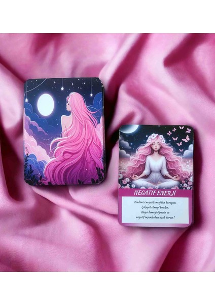 Pembe Saçlı Kız'dan Evrenden Mesajlar Oracle Tarot Kartları