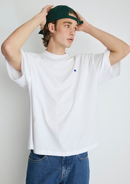 Bisiklet Yaka Basic Beyaz Tişört 0611931-620