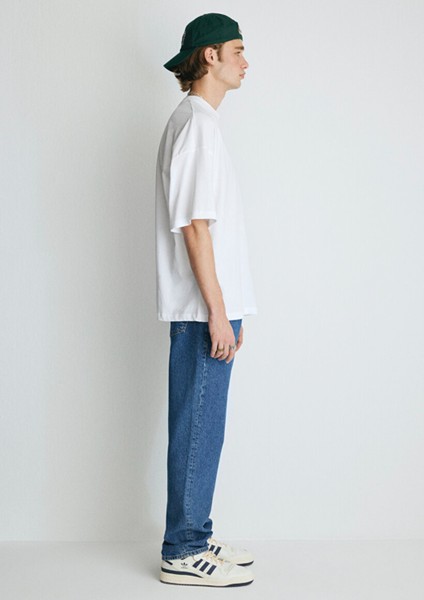 Bisiklet Yaka Basic Beyaz Tişört 0611931-620 fırsatları