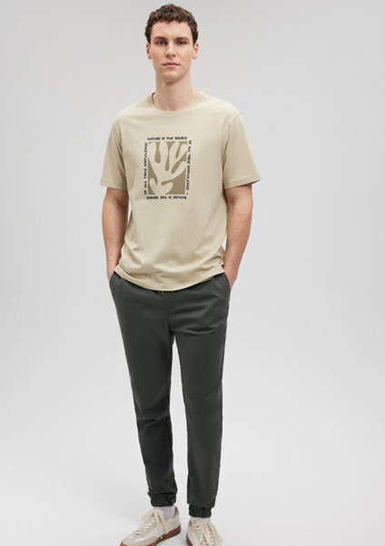 Baskılı Erkek Bej Tişört - M0612033-70186 fiyatları