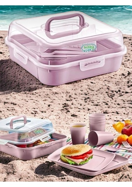 32 Parça 6 Kişilik Çantalı Magic Piknik Seti fiyatları