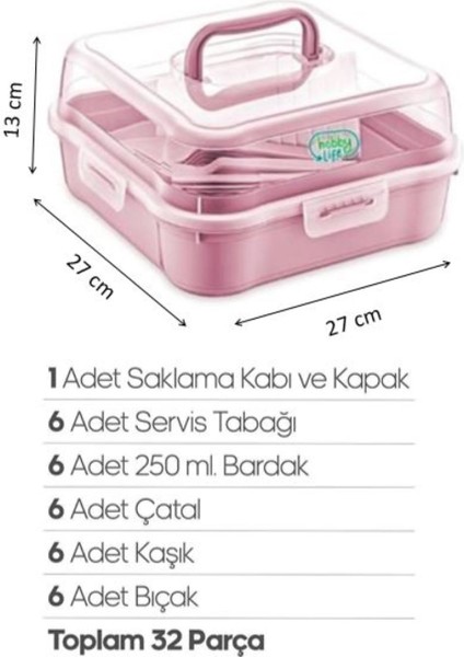 32 Parça 6 Kişilik Çantalı Magic Piknik Seti fırsatları