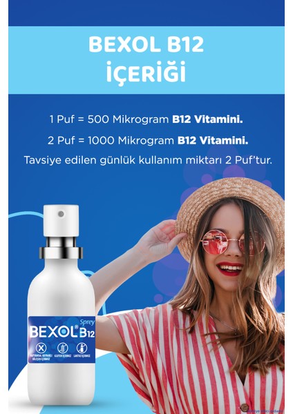 Dilaltı Sprey, 15 ml B12 Vitamini Içeren Takviye Edici Gıda 2 Adet