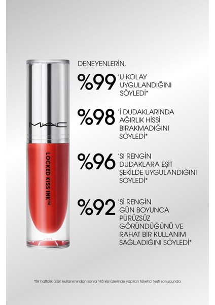 Locked Kiss Ink 24 Saate Kadar Kalıcı Suya Dayanıklı Likit Mat Ruj - Poncy - 4ml - 773602646159- indirimleri