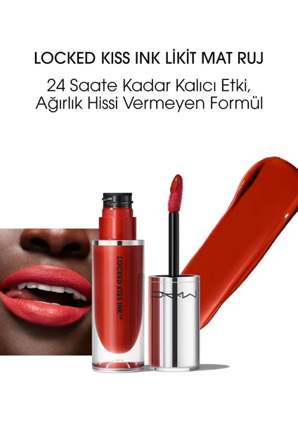 MAC Locked Kiss Ink 24hr Likit Mat Ruj - Extra Chili - 4ml - 773602673032