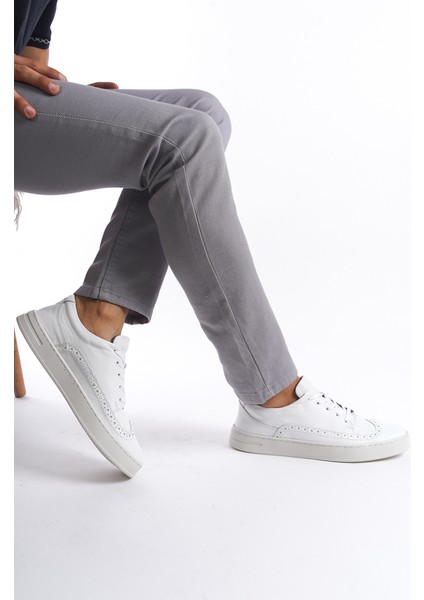 Erkek Deri Spor Ayakkabı & Sneaker BEYAZ-MBKRY013-B modelleri