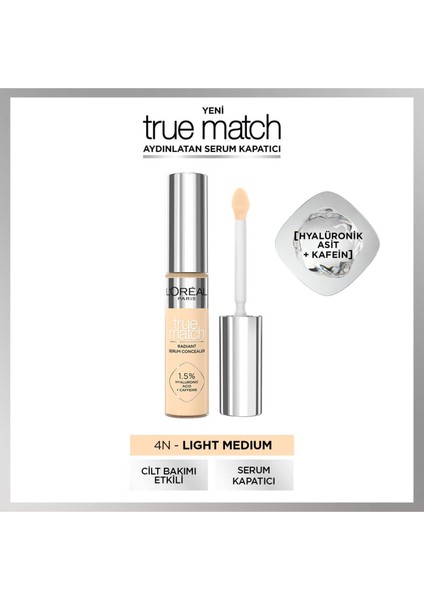 L'oréal Paris True Match Aydınlatan Serum Kapatıcı - 4n