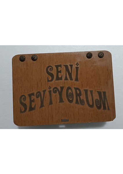 Toptan Bulurum Seni Seviyorum Ahşap Hediye Kutusu Sevgiliye Hediye