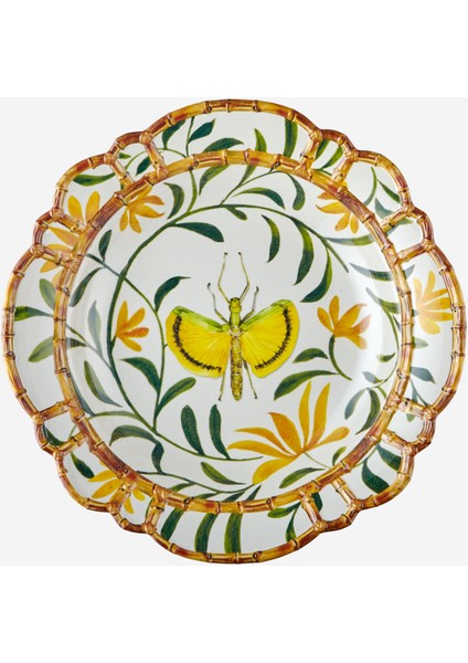 Bambu Beyaz Melamin Kase 38 cm