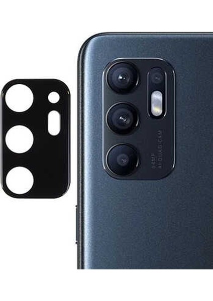 Oppo Reno 6 Kamera 3D Lens Koruyucu Cam Siyah