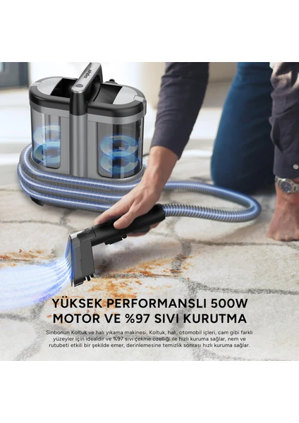 Koltuk Halı Yıkama ve Leke Çıkartma Makinesi SCC-7602