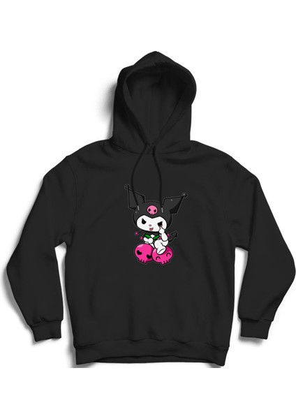 Kuromi, Sanrio, My Melody, Skulls Kapüşonlu Sweatshirt Hoodie