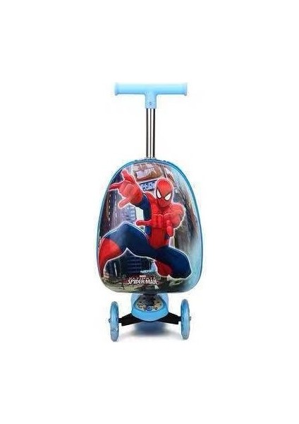 Çocuk Kaykay Tekerlekli Çanta Bavul 15 Inç Okul Çantası Evrensel Tekerlekli Biniş Çantası Scooter (Yurt Dışından)