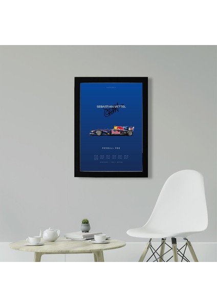 Sebastian Vettel Rb6 Poster Tablo, Red Bull Racing Formula 1, Dijital Tasarım Tablo