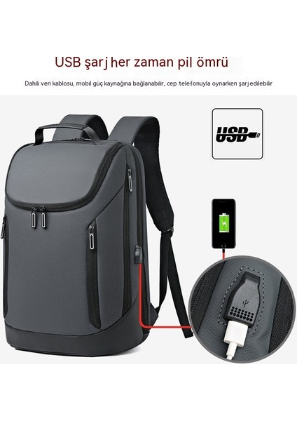 Iş Rahat Bilgisayar Sırt Çantası USB (Yurt Dışından)