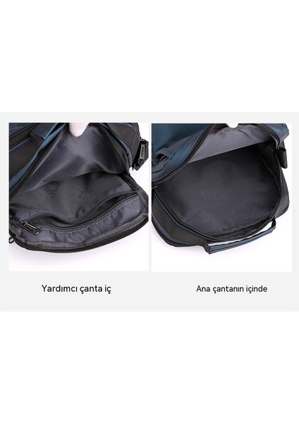Rahat Açık Çok Katmanlı Seyahat Çantası Büyük Kapasiteli Crossbody Çanta Iş Omuz Çantası (Yurt Dışından)