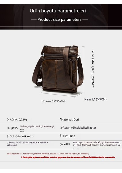 Iş Gündelik Omuz Çantası Erkek Crossbody Çantası (Yurt Dışından)