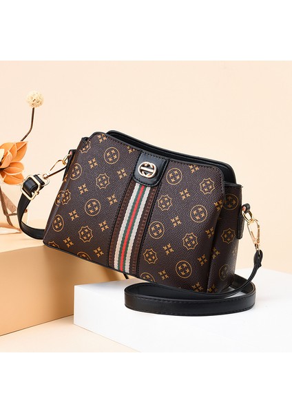 Orta Yaşlı Kadın Çantası Yeni Moda Retro Küçük Çanta Kore Tarzı Rahat Anne Çantası Büyük Kapasiteli Tek Omuz Crossbody Çanta (Yurt Dışından)