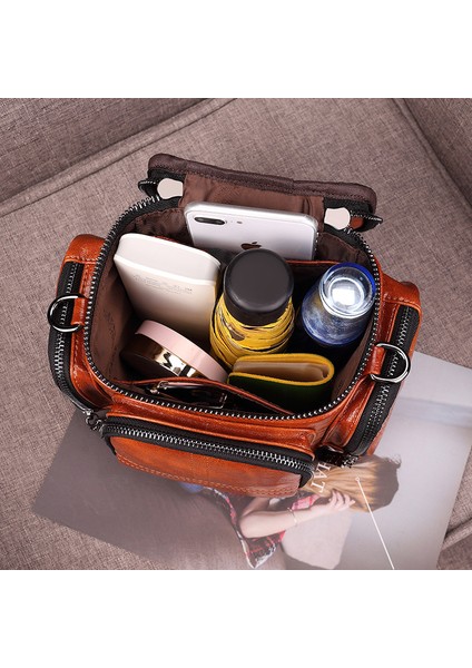 Yeni Retro Moda Kamera Namlu Şeklinde Omuz Crossbody Büyük Kapasiteli Kadın Çantası (Yurt Dışından) fiyatları