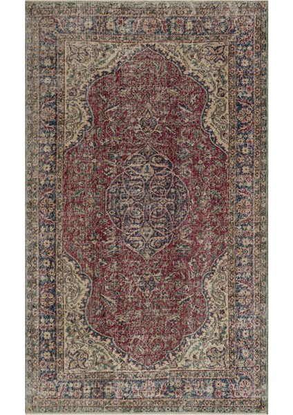 El Dokuması Vintage Eskitme Halı 157 x 262 cm 10406