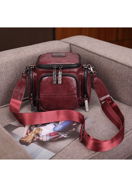 Yeni Retro Moda Kamera Namlu Şeklinde Omuz Crossbody Büyük Kapasiteli Kadın Çantası (Yurt Dışından) fırsatları