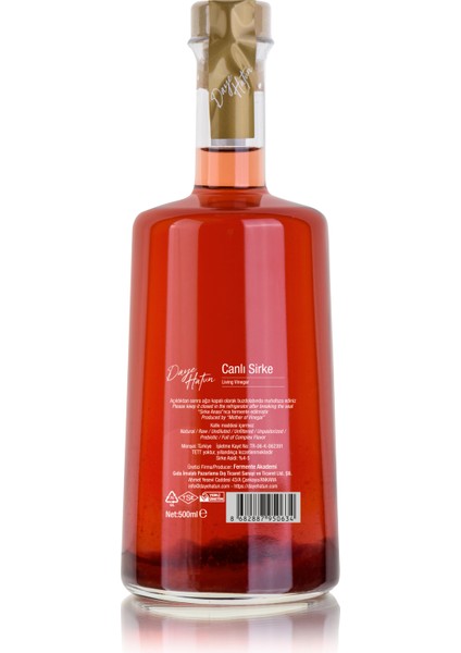 Ebegümeci Çiçeği Sirkesi / C. Mallow Flower Vinegar (Doğal Fer Canlı Sirke / Nat. Ferm. / 500 Ml)