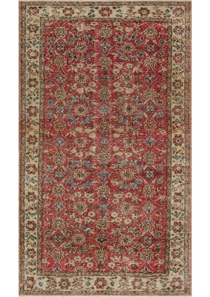 El Dokuma Vintage Eskitme Halı 152 x 260 cm 10412