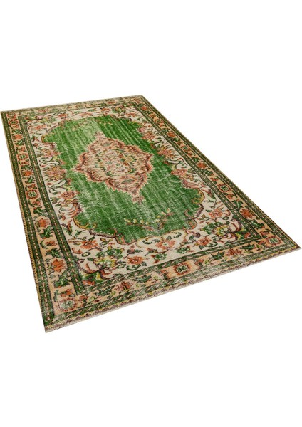 El Dokuma Vintage Eskitme Halı 159 x 255 cm 10438