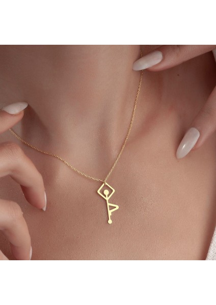 925 Ayar Yoga Model Gümüş Hediyelik Kadın Kolye