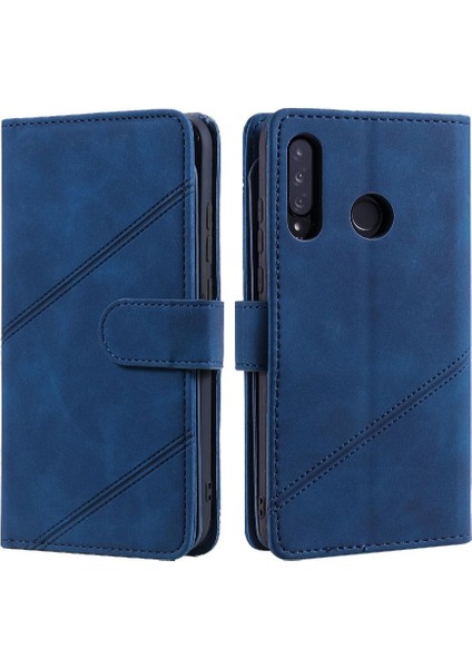 Huawei P30 Lite Kart Tutucu Kickstand Manyetik Pu Deri Cüzdan Için Kılıf (Yurt Dışından)