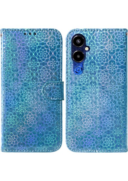 Tecno Pova 4 Pro Için Kılıf Standı Tutucu Glitter Renkli Cüzdan Kılıf Kartı (Yurt Dışından)