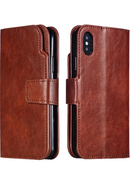 IPhone X/xs Cüzdan Manyetik Pu Deri Kickstand 9 Kart Yuvaları (Yurt Dışından)