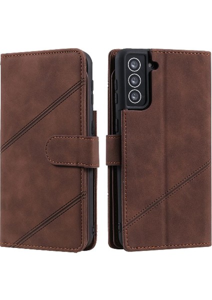 Samsung Galaxy S21 Manyetik Bileklik Kart Tutucu Kickstand Pu (Yurt Dışından)
