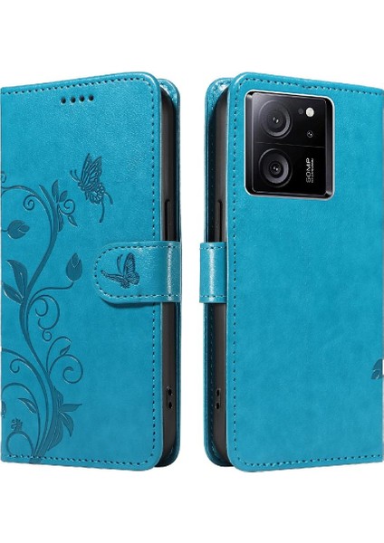 Xiaomi 13T/13T Pro El Kayışı ile Cüzdan Telefon Kılıfı ve Kart (Yurt Dışından)
