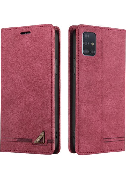 Samsung Galaxy A81 Kickstand Iki Kart Yuvaları Premium Deri Kılıf (Yurt Dışından)