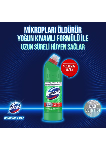 Çamaşır Suyu Dağ Esintisi 750 ml X1 + Domestos Çamaşır Suyu Beyaz Sabun Ferahlığı 750 ml X2