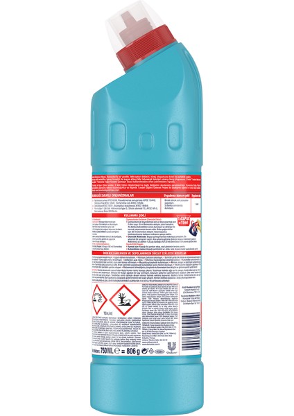 Yoğun Kıvamlı Çamaşır Suyu Okaliptüs Ferahlığı 750 ml X3