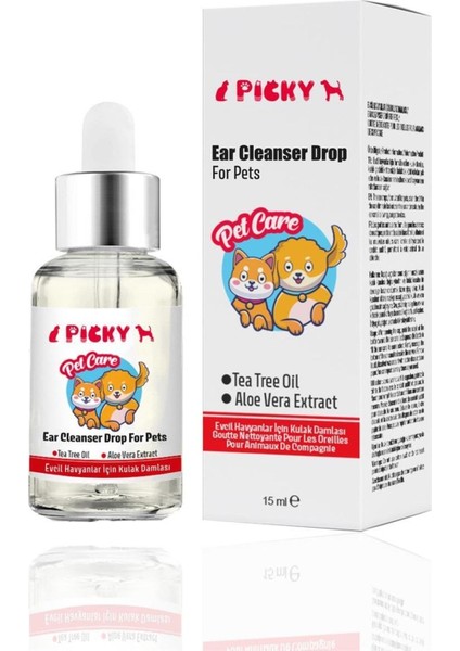 Kedi ve Köpekler Için Kulak Damlası - Cats & Dogs Ear Cleanser Drop 15 ml