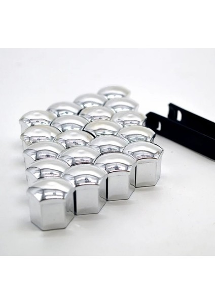 19 mm Krom Renk Bijon Kapağı 20 Adet